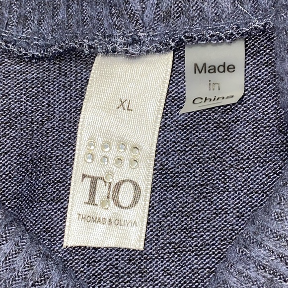 Thomas & Olivia XL Cowl Neck Sweater Heather Blue - Picture 9 of 9